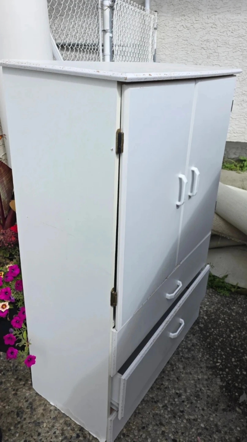 White Dresser with Cabinet - photo 2