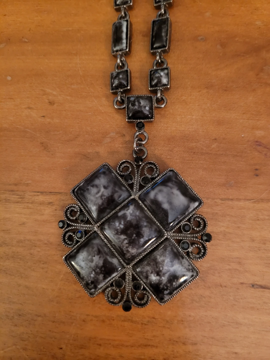 Black/Grey Marble look necklace - photo 5
