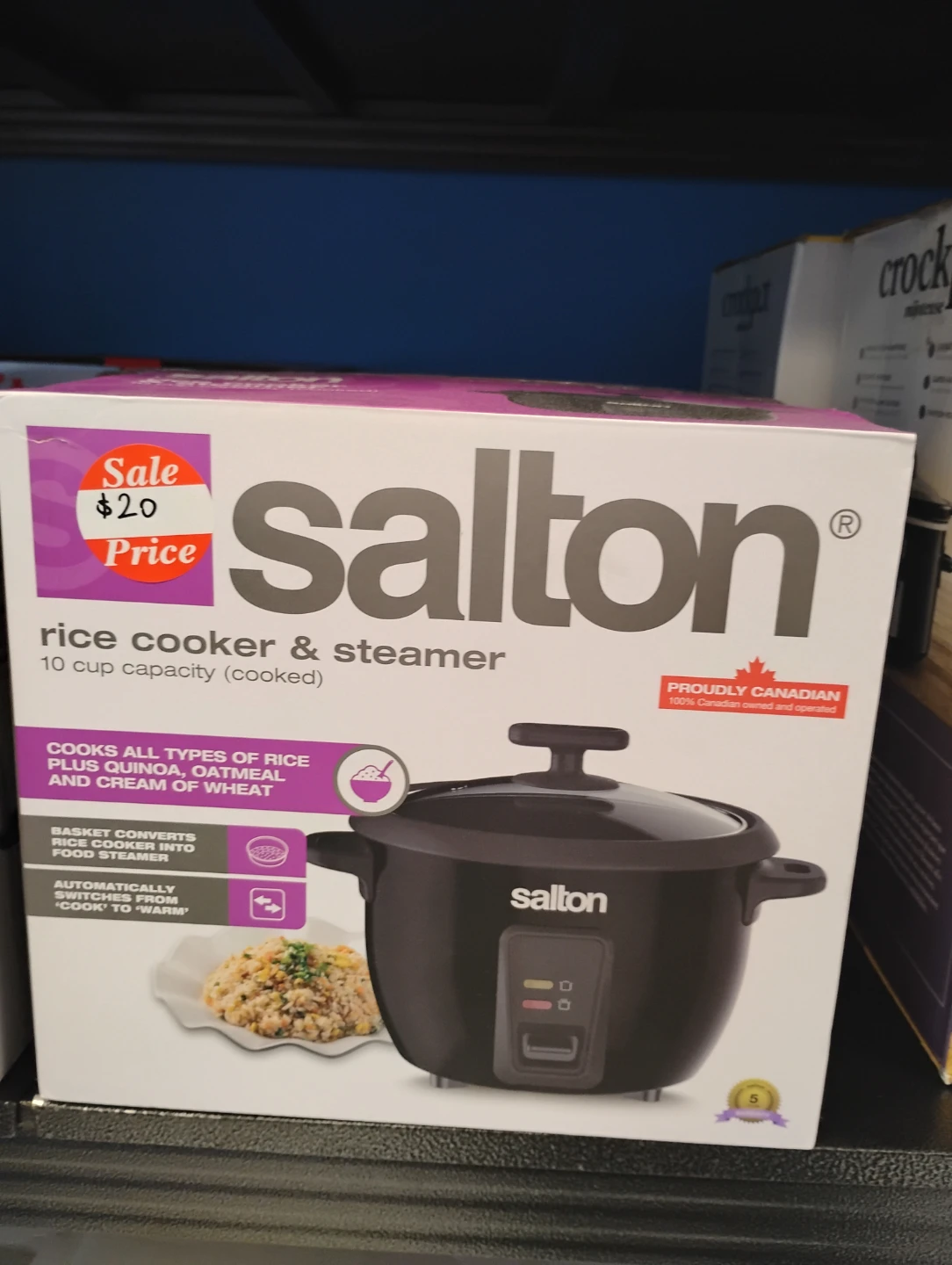 Salton Rice Cooker & Steamer - 10 Cup Capacity
