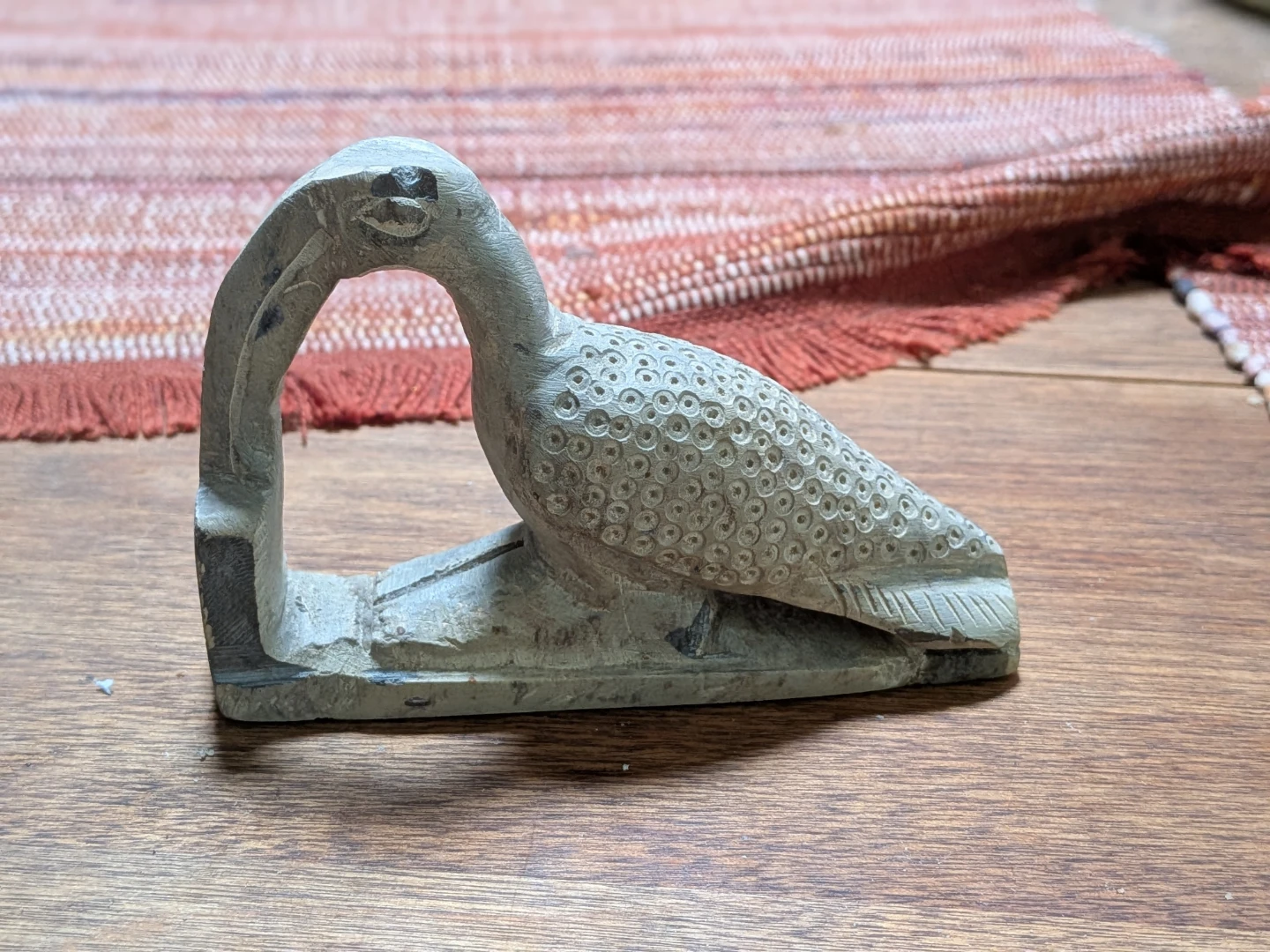 Alabaster Stone hand carvedIbis Bird .