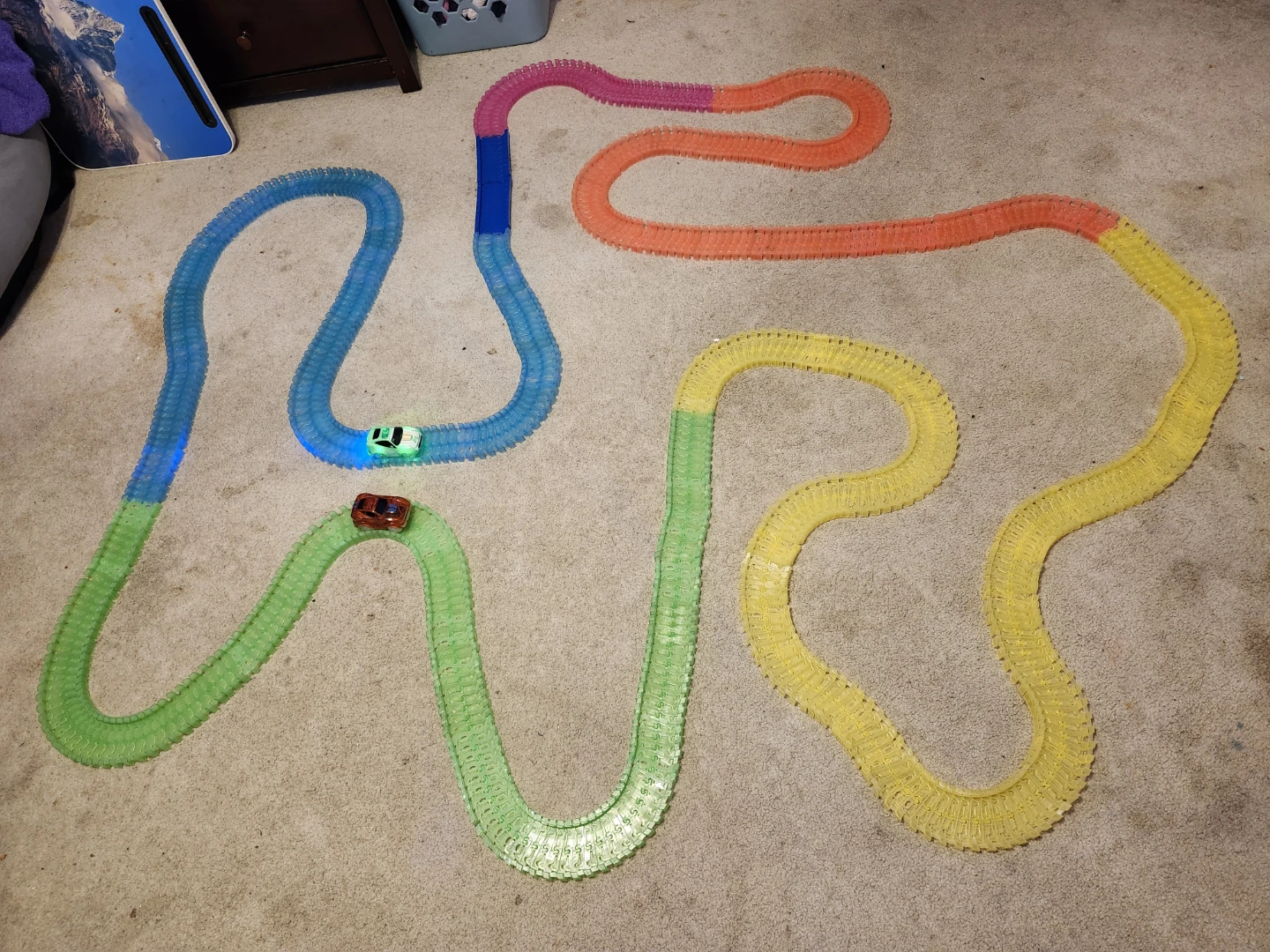 Multiple Magic Tracks Race Car Sets