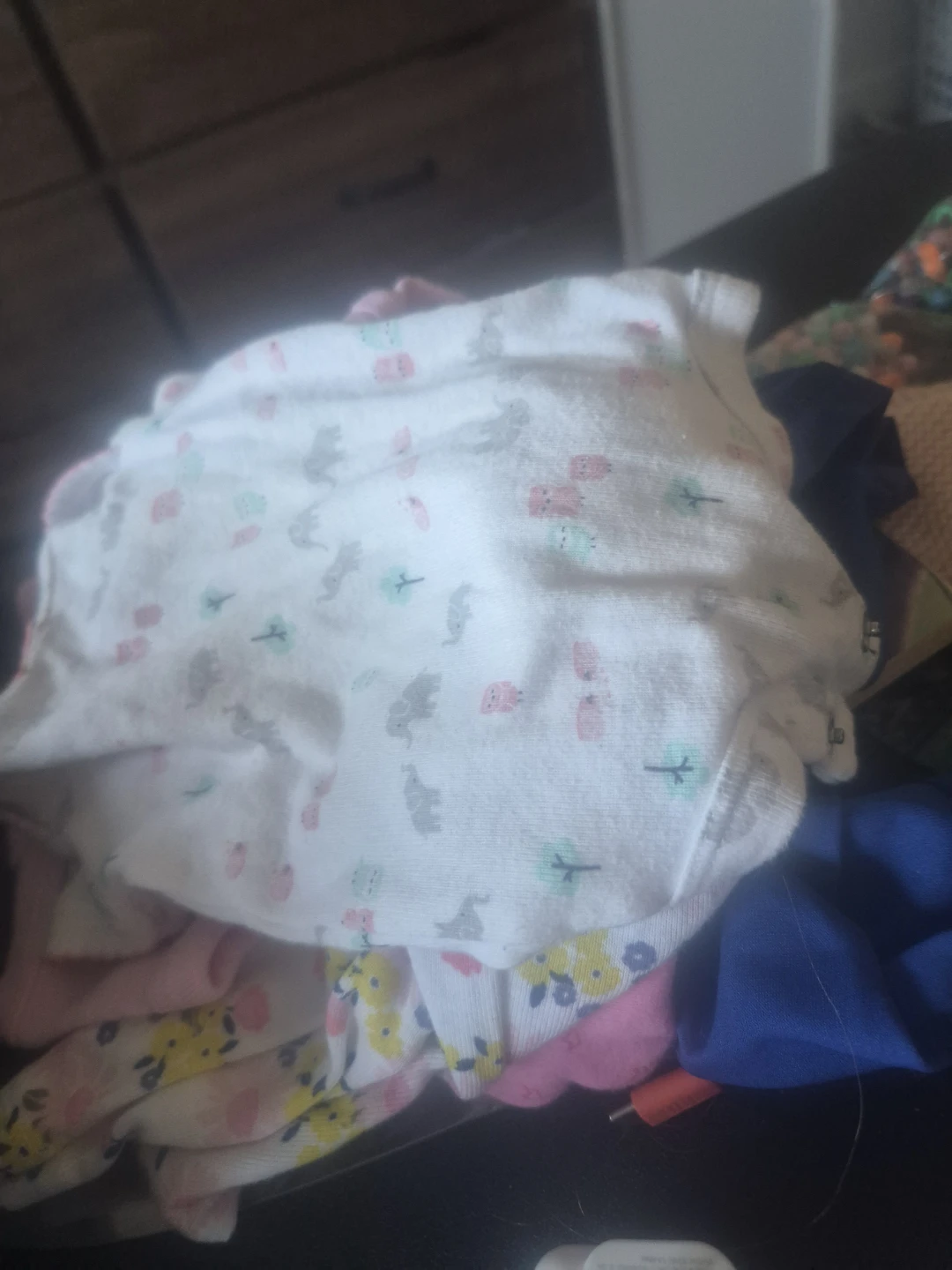 Baby Onesie with Elephant Print