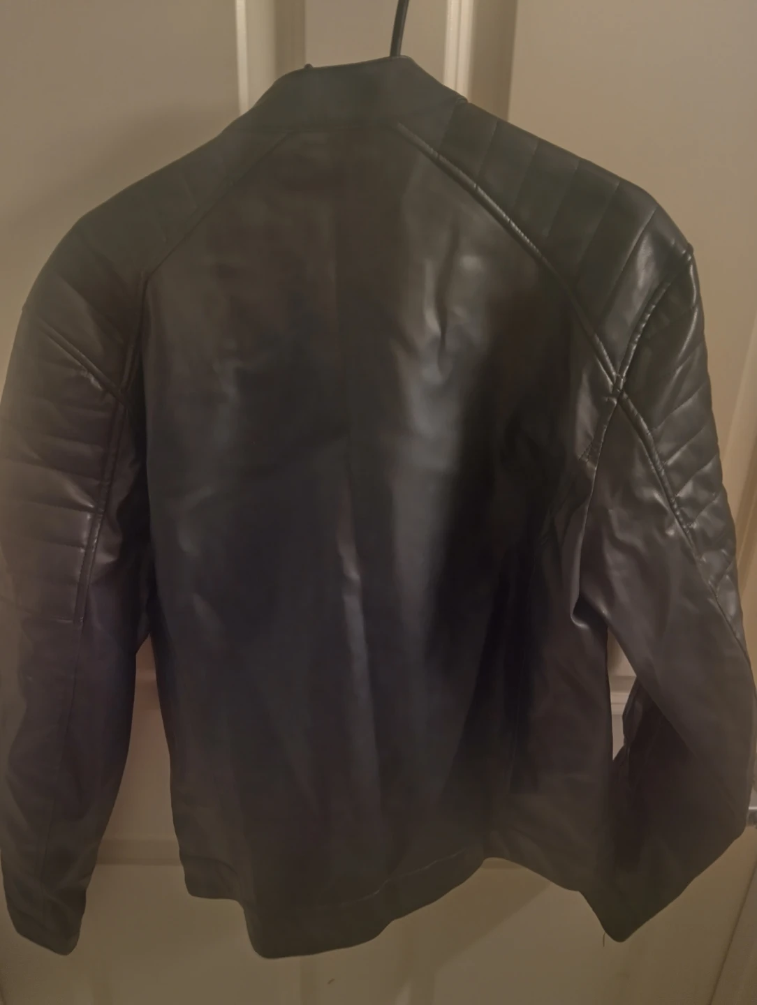 H&M Black Faux Leather Biker Jacket