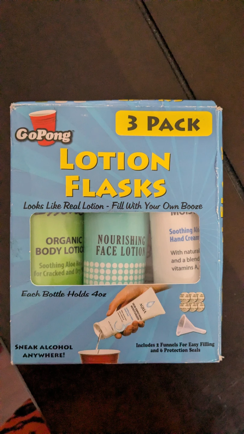 GoPong Lotion Flask 3 Pack