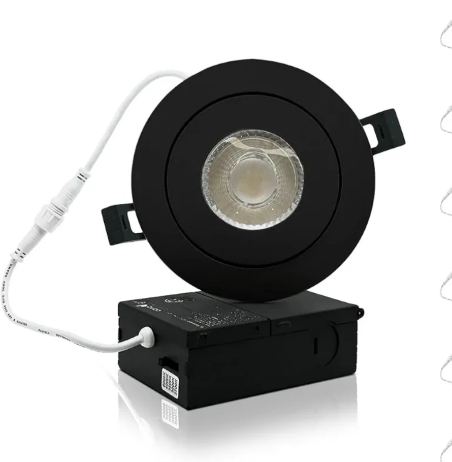 1pc- 3.5 Inch LED Recessed Gimbal Pot Light with, 8W