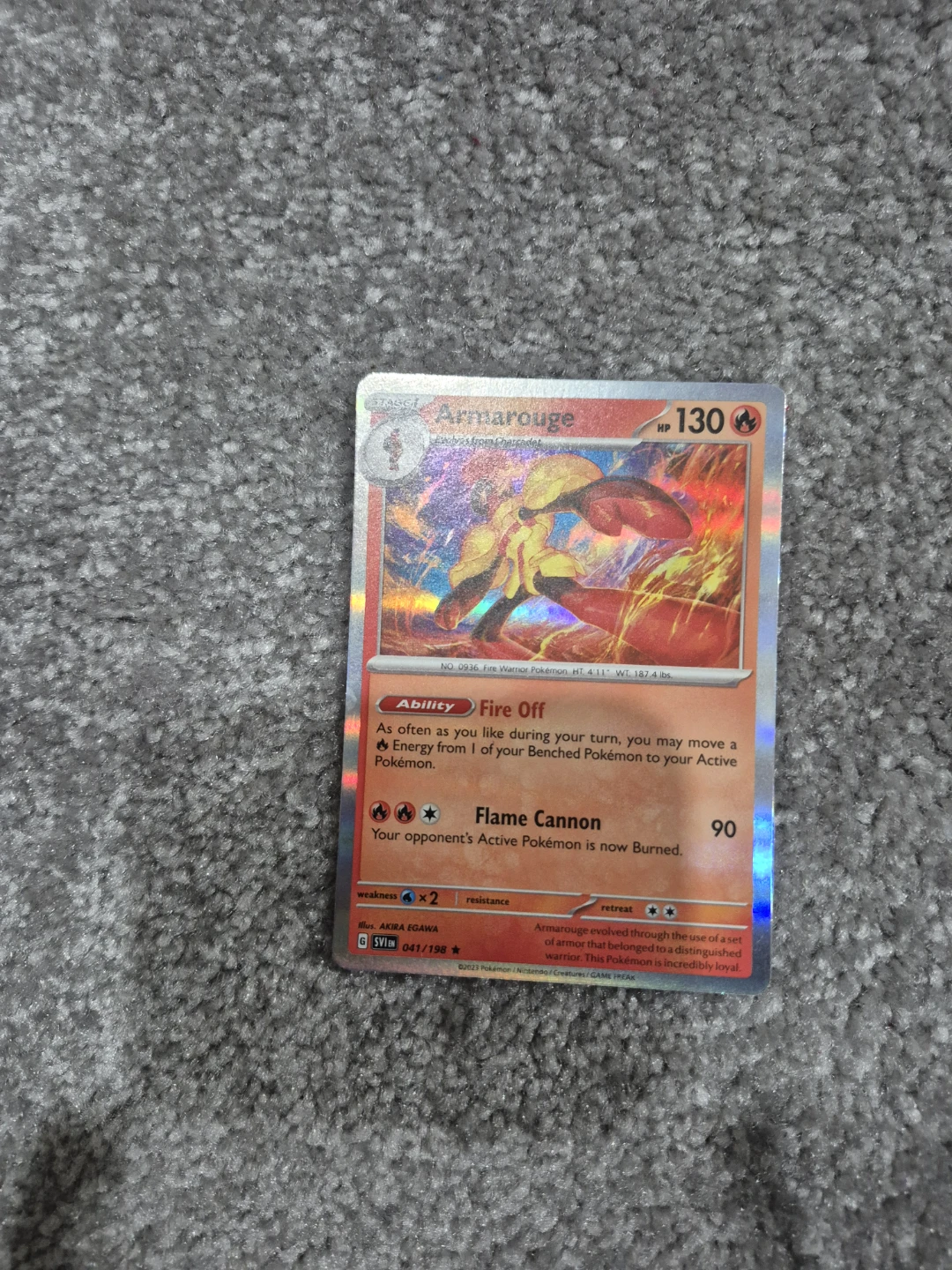 Pokémon Armarouge Trading Card
