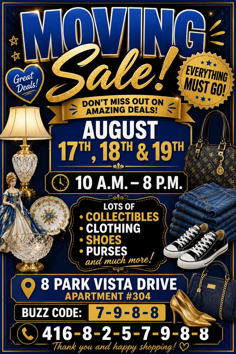 MOVING SALE - EAST YORK