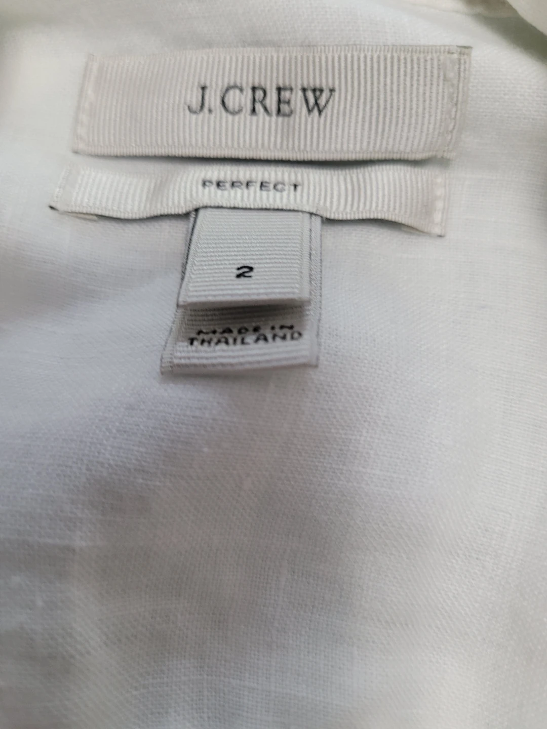 J.Crew White Linen Button-Up Shirt Size 2 - photo 3