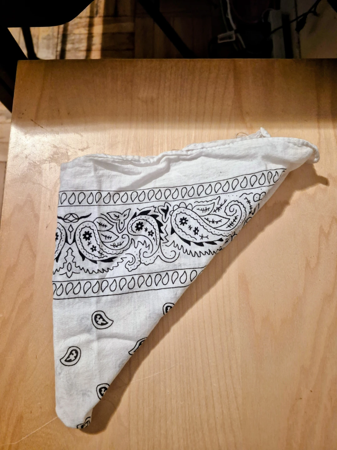 White Paisley Bandana