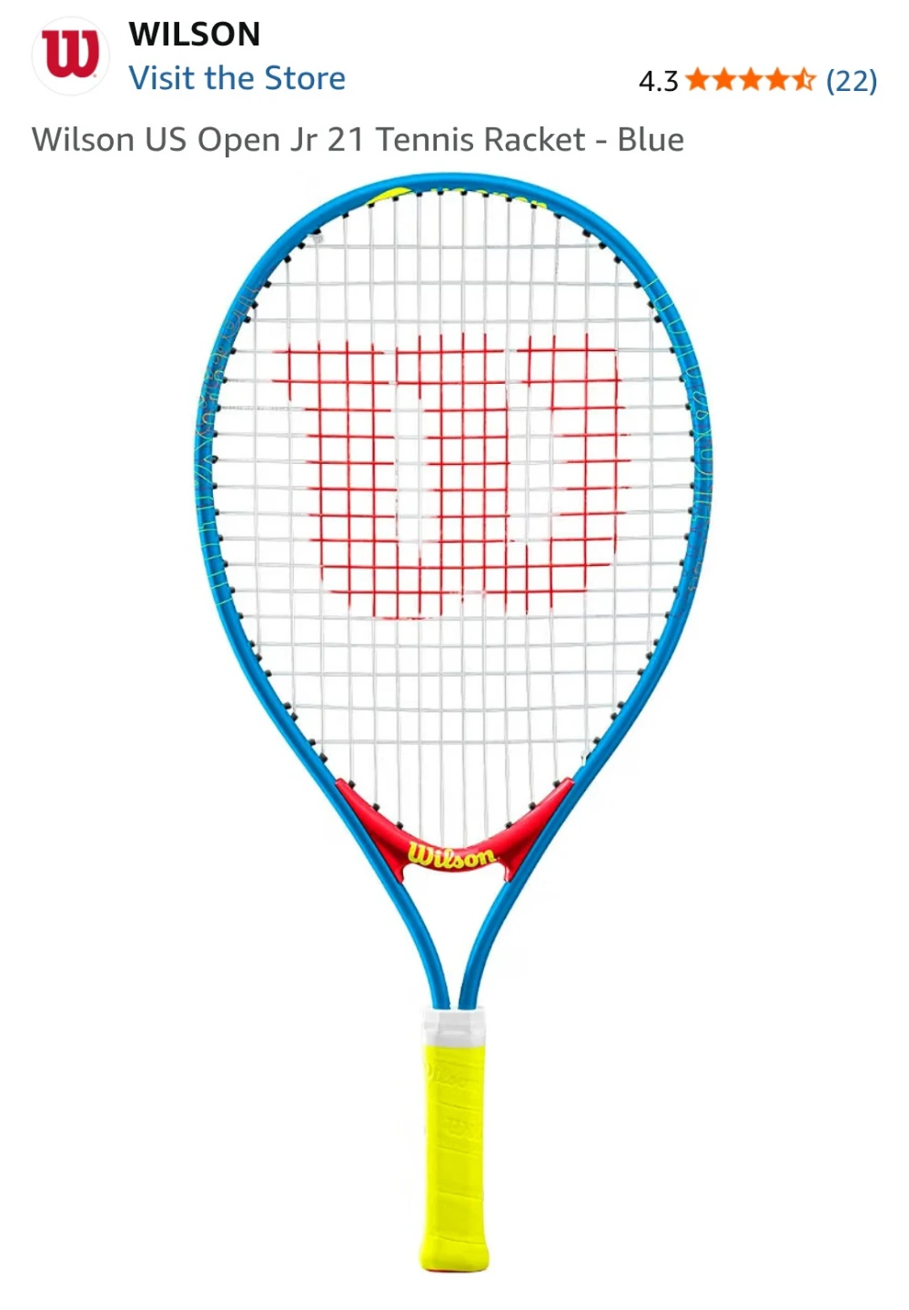 Wilson US Open Jr 21 Tennis Racket - Blue - photo 2