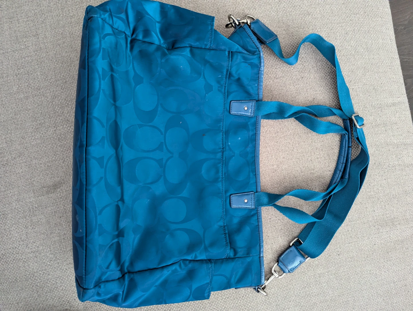 Coach Teal Signature Diaper Bag - photo 2