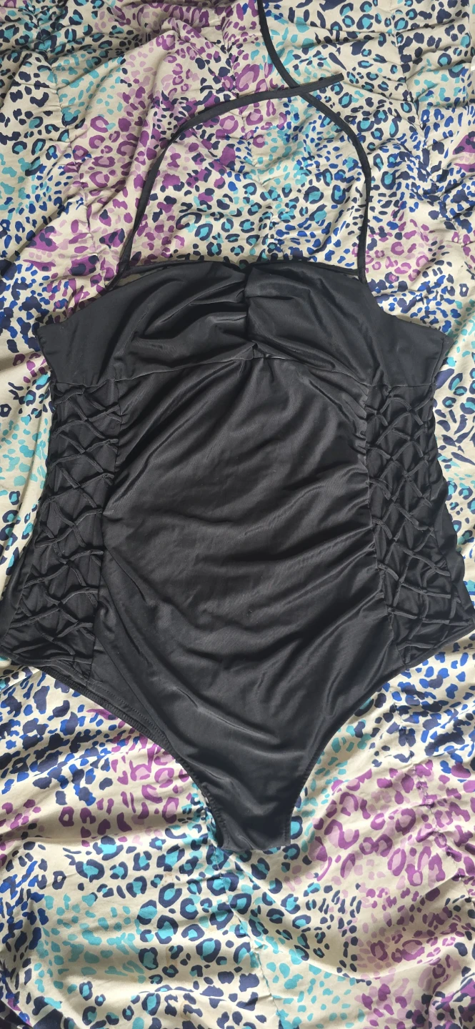 Black One-Piece Swimsuit (6XL)