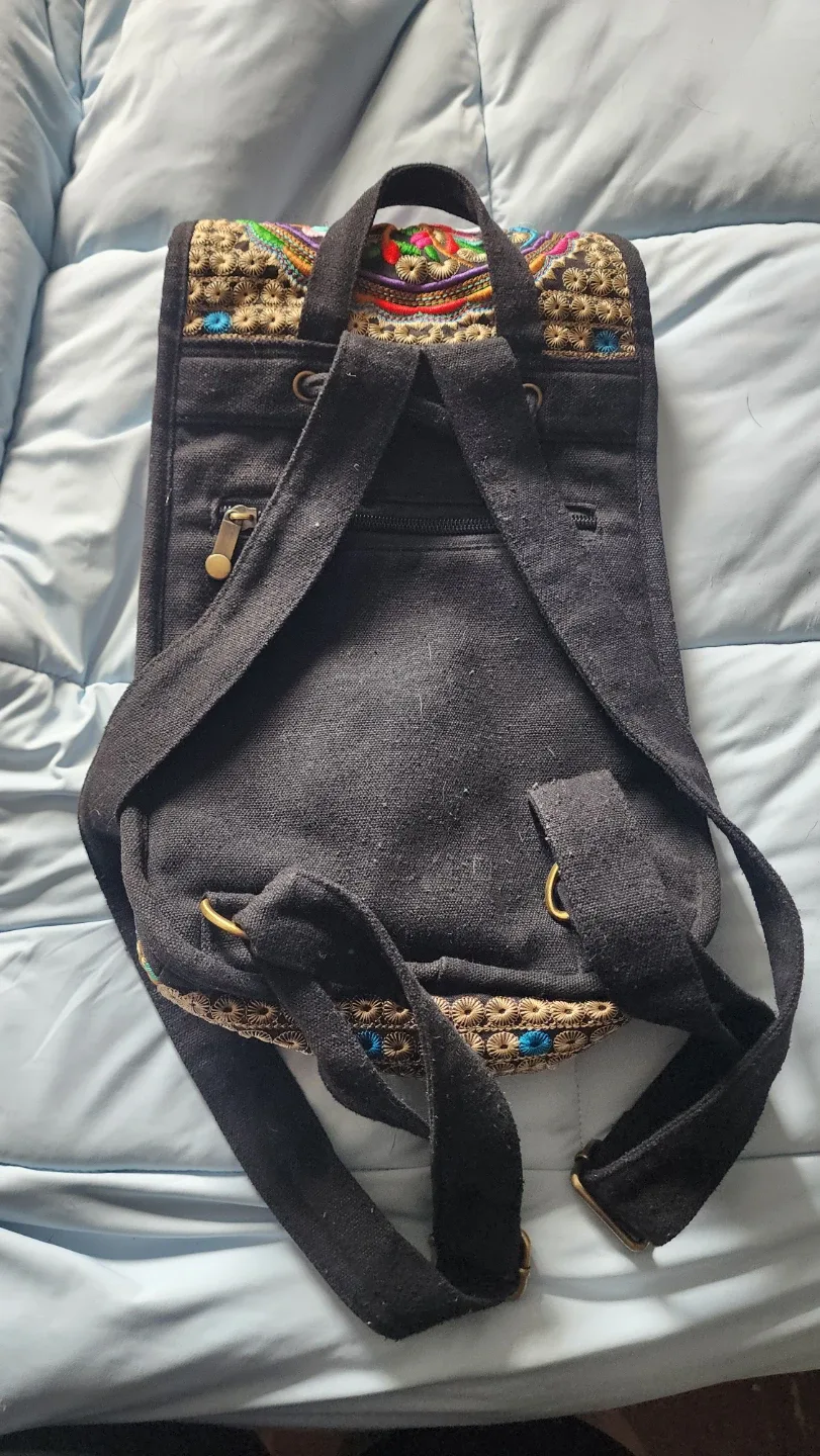 Embroidered Backpack Purse - photo 4