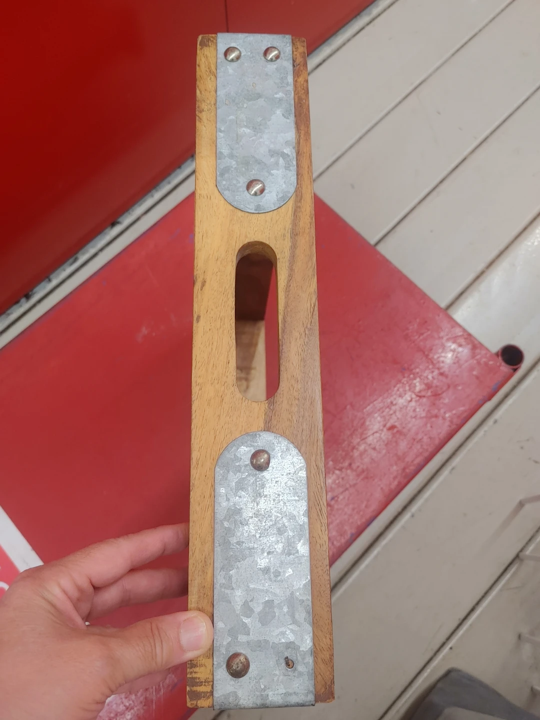 Wooden Serving Tray with Metal Accents - photo 3