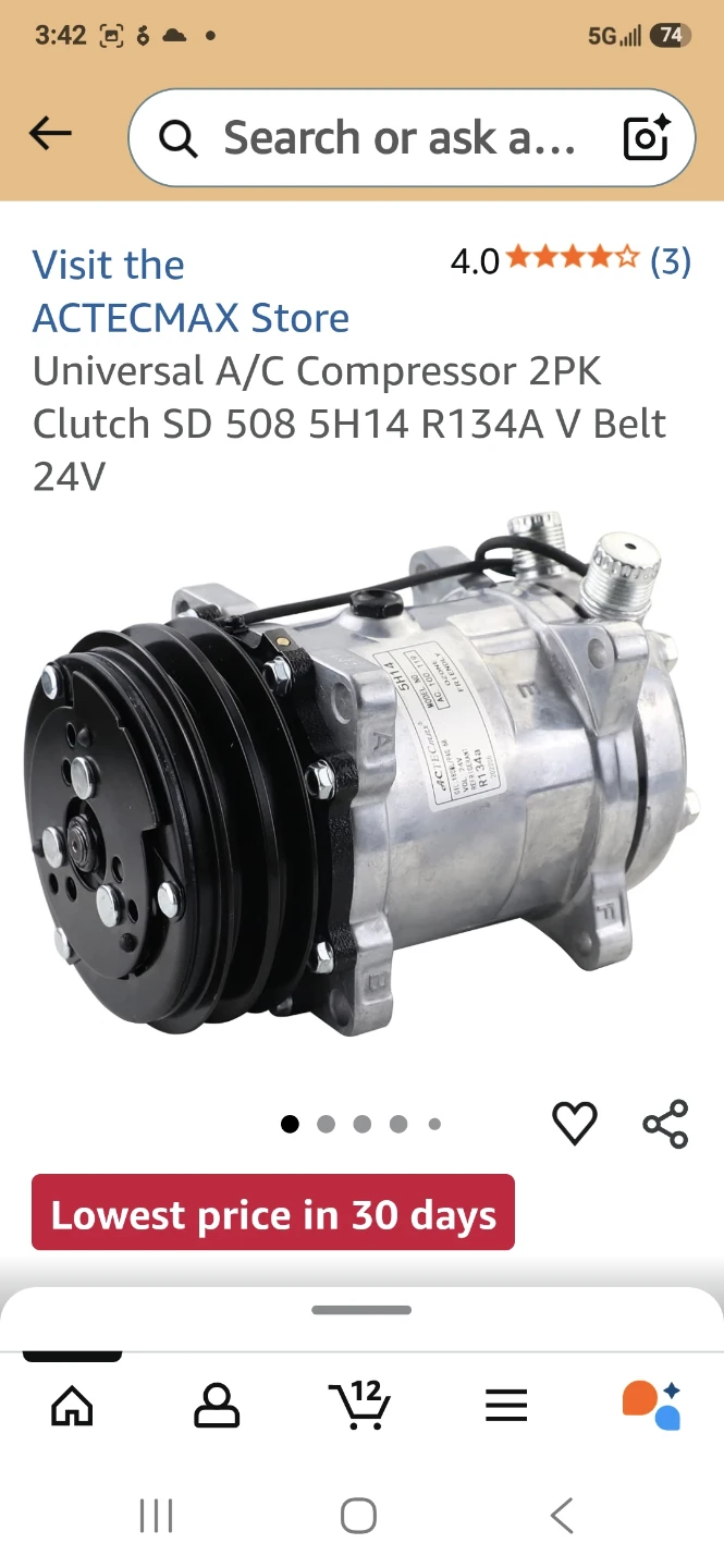ACTECmax Universal A/C Compressor 5H14 R134a - photo 5
