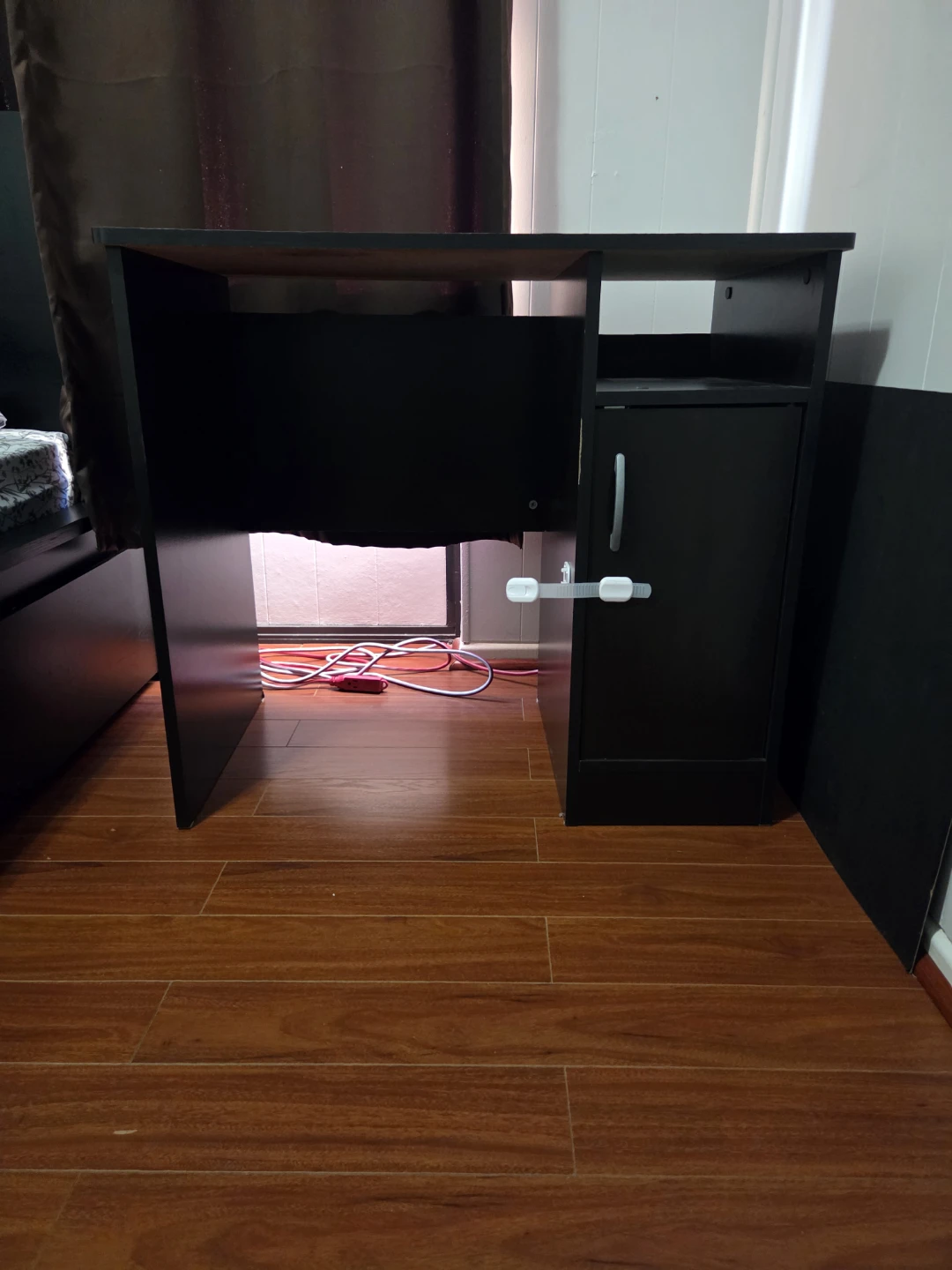 Dark Brown Desk with Cabinet - photo 3