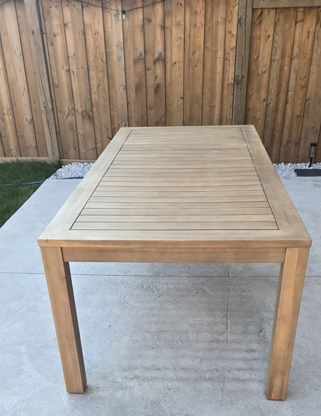 Solid wood outdoor dining table for 8 - photo 2