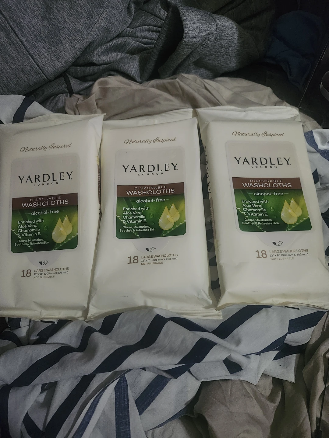 Yardley London Disposable Washcloths - 3 Pack