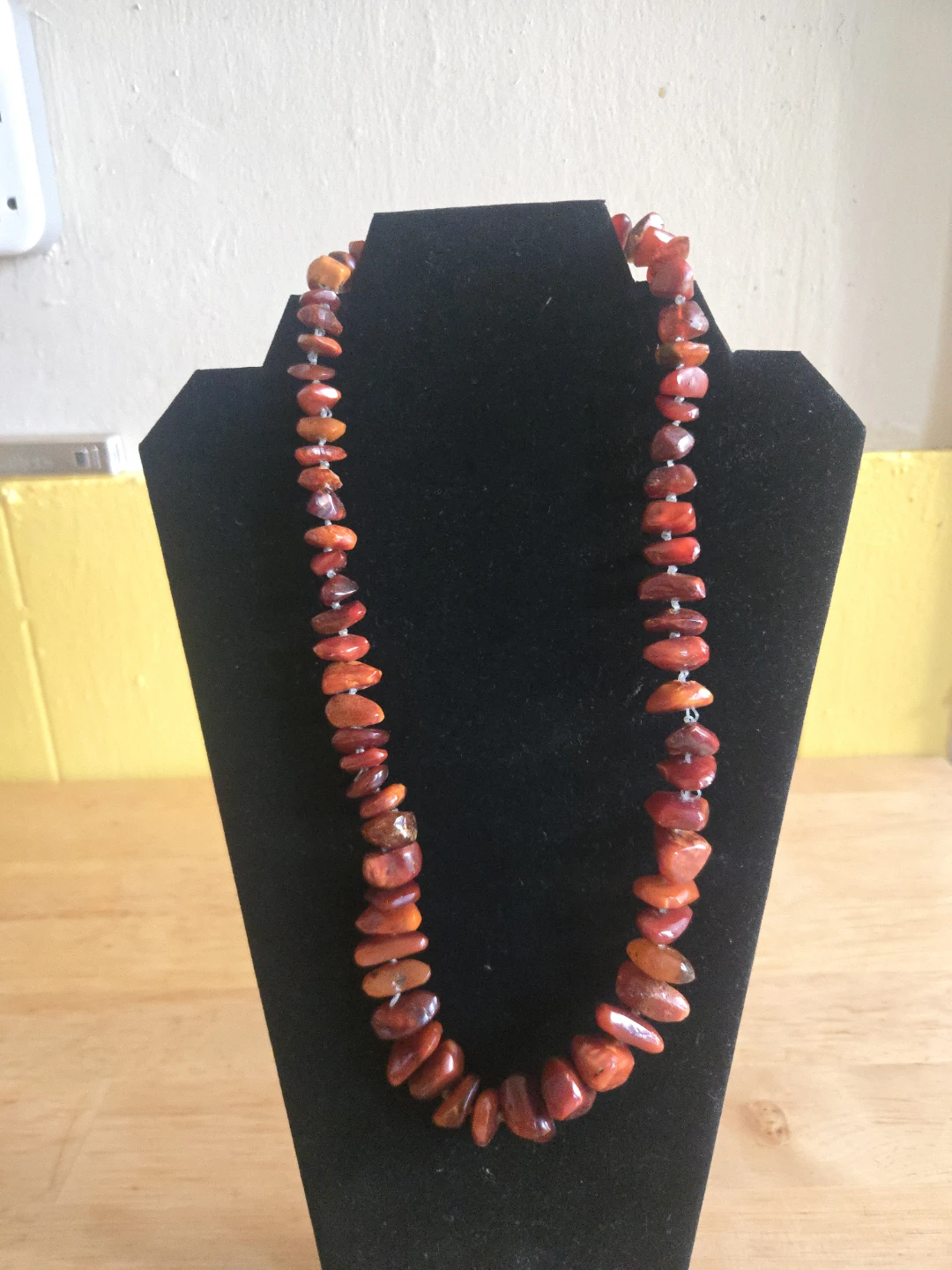 Carnelian Chip Bead Necklace