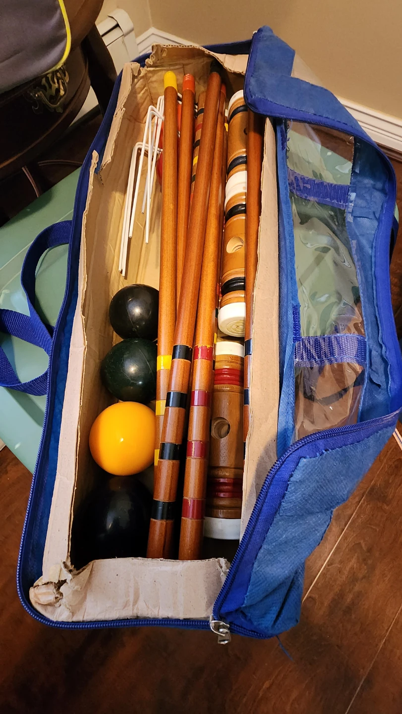 Wooden Croquet Set, new.