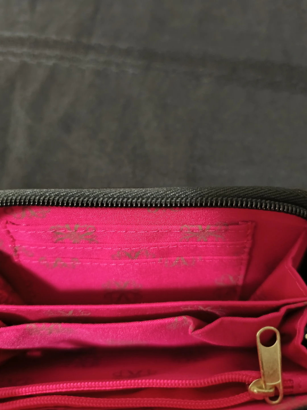 Black Wristlet Wallet with Gold Emblem - photo 4