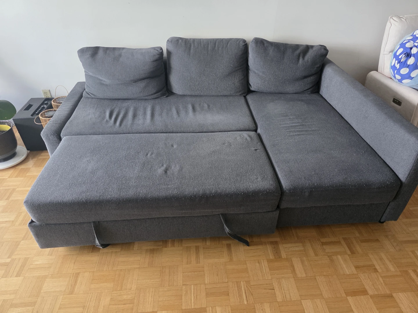 Grey Sectional Sofa Bed with Chaise