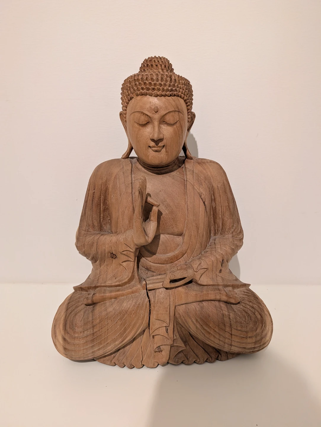 Wooden Sitting Buddha Statue