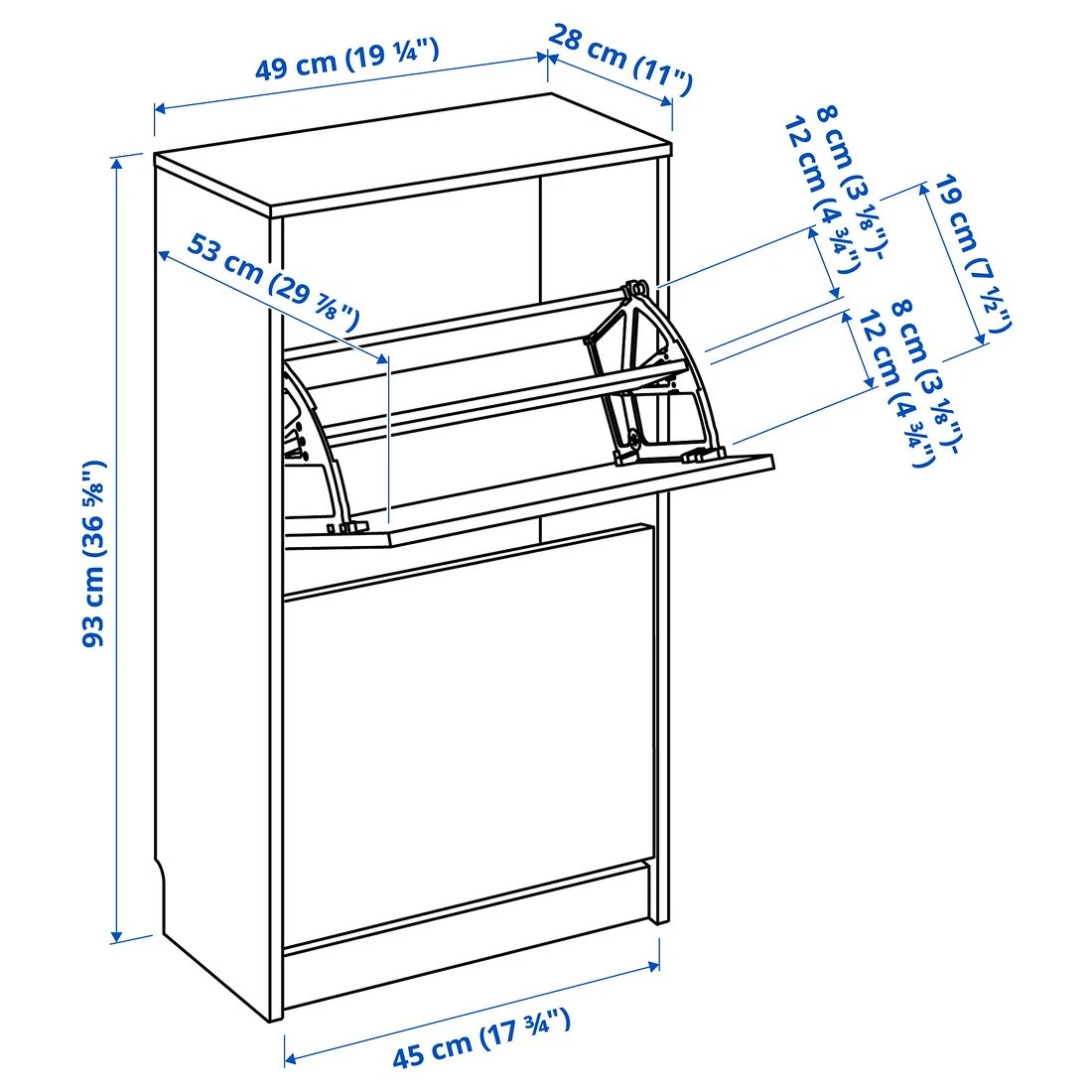 Black Shoe Storage Cabinet - photo 3