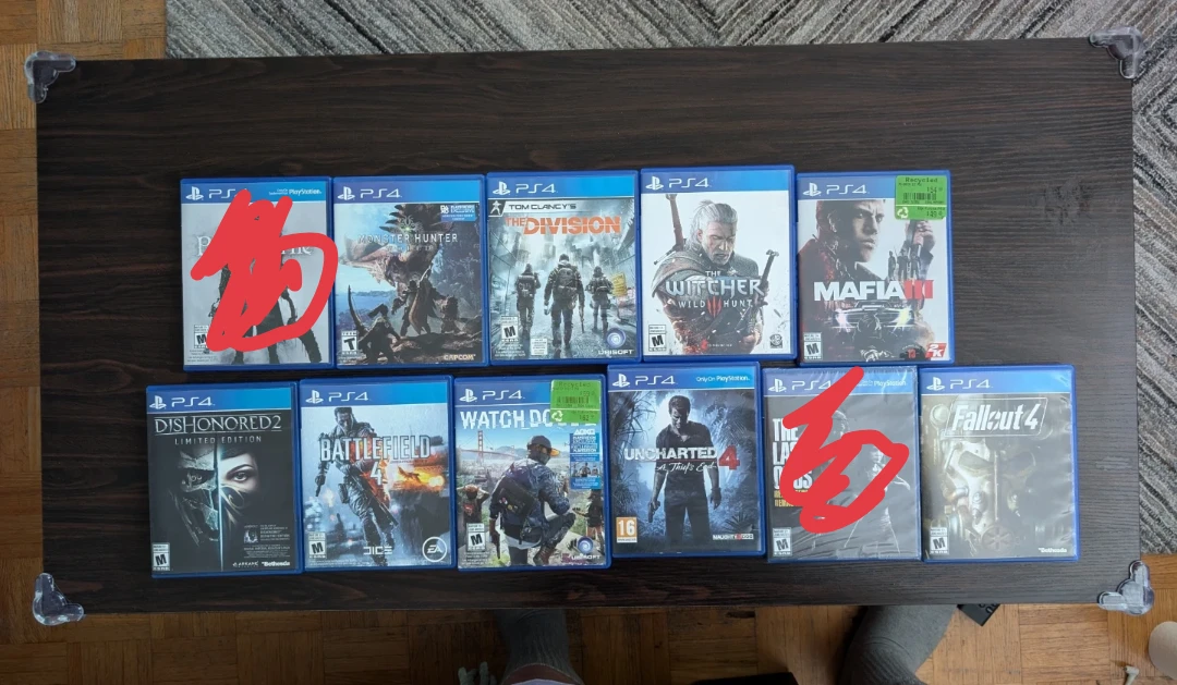 PS4 Video Games Collection