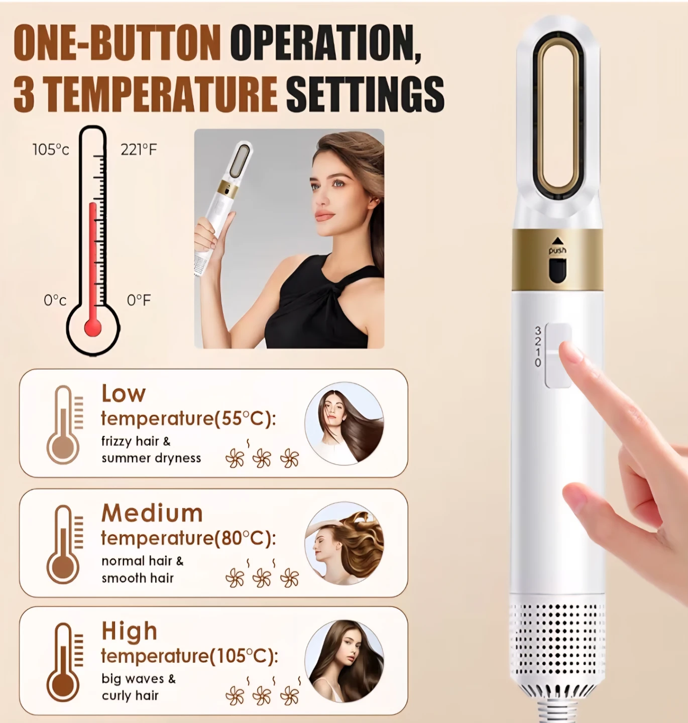 6 in 1 Airstyler, Multi Hair Styler Dryer Brush, - photo 4