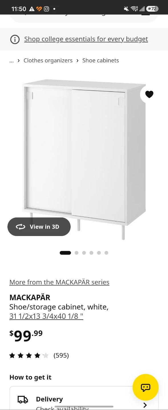IKEA MACKAPÄR Shoe/Storage Cabinet