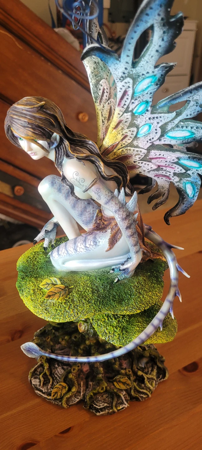 Fairy Figurine Statue with Dragon Tail - photo 2