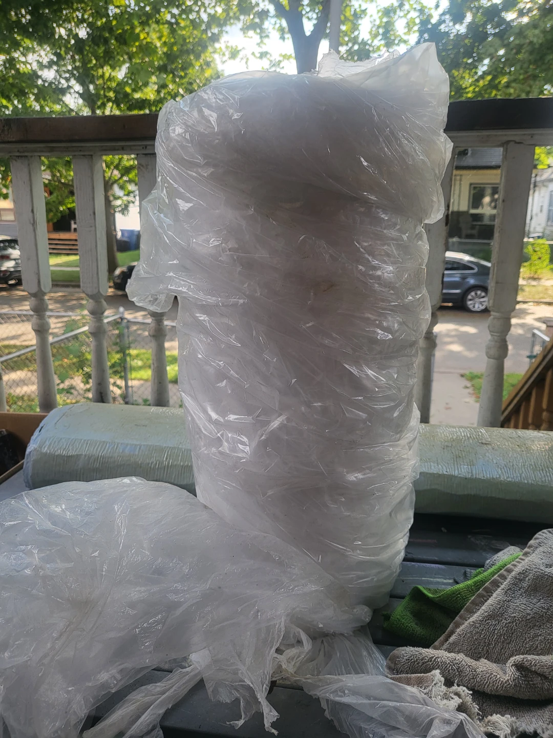 Large Spool of White Plastic wrap - photo 2