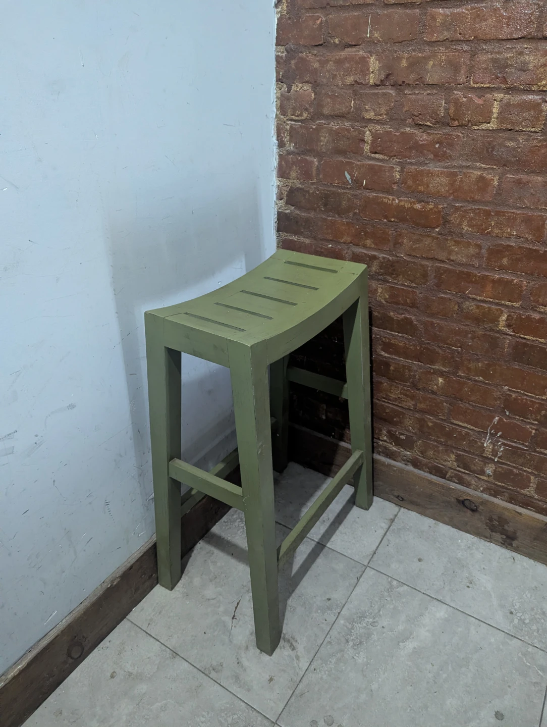 Green Wooden Bar Stool - photo 5