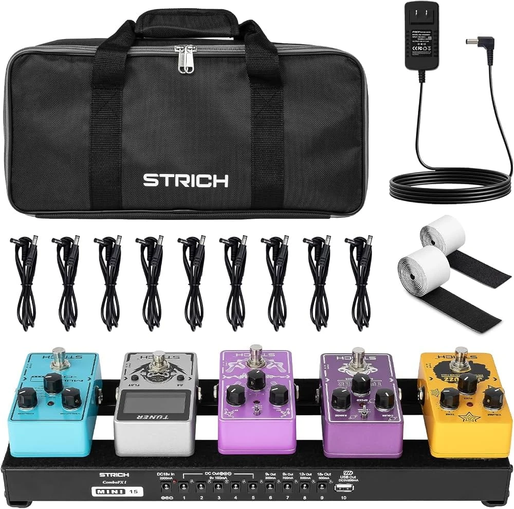 STRICH MINI 15 Built-In Power Guitar Pedal Board - photo 4