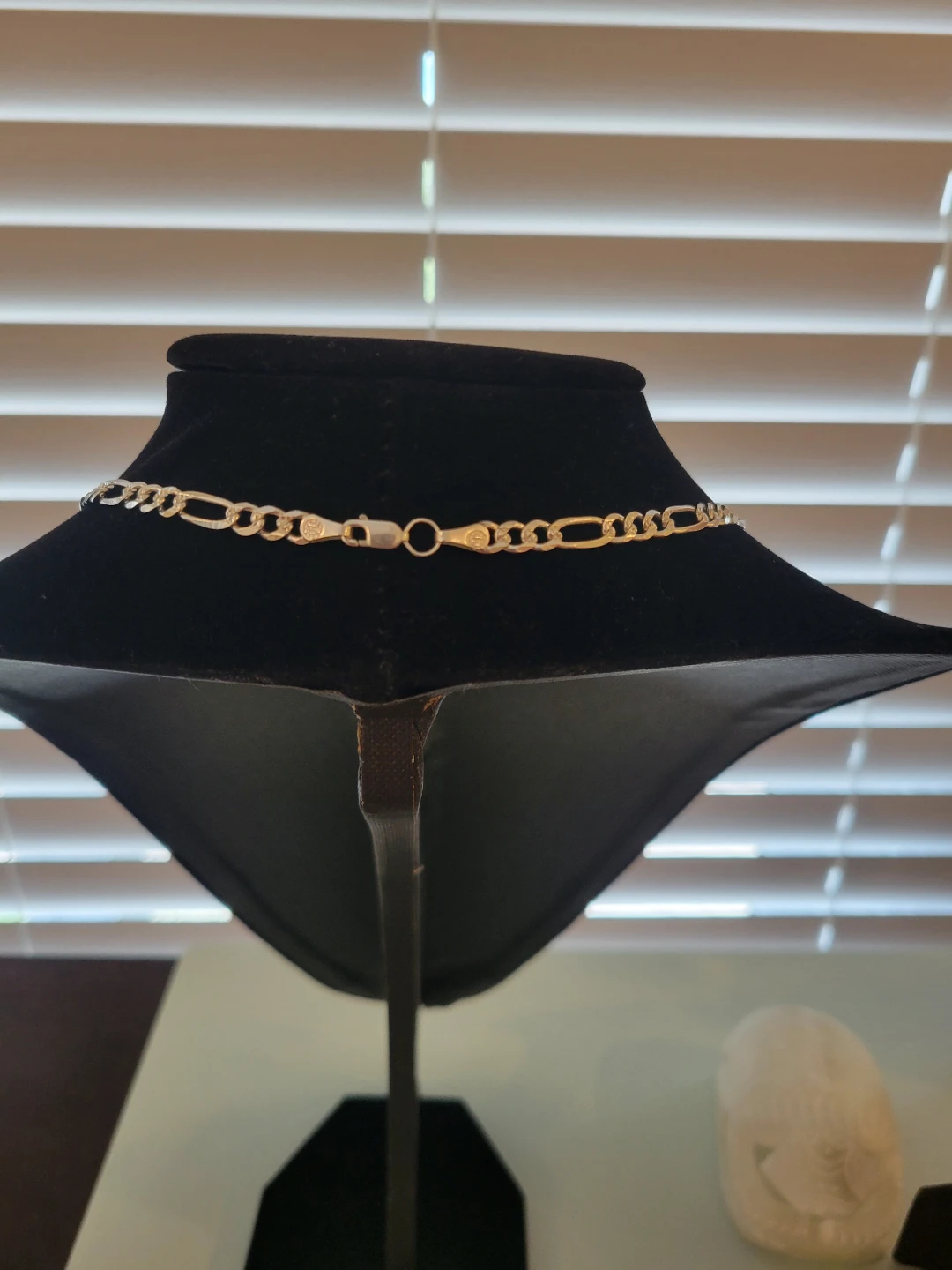 Silver Figaro Chain Necklace - photo 3