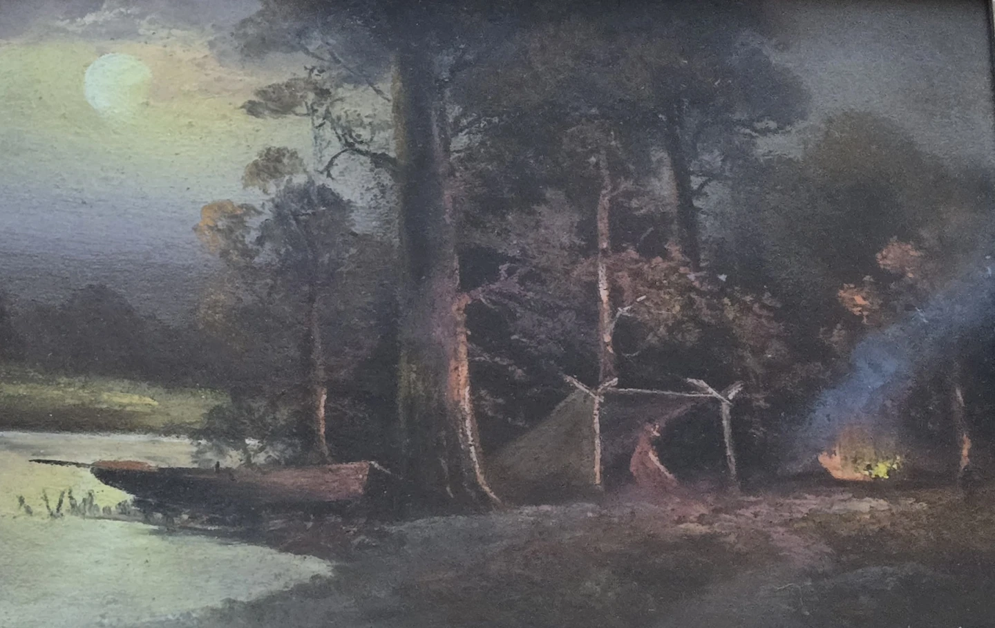 Antique Original Pastel Painting - photo 4