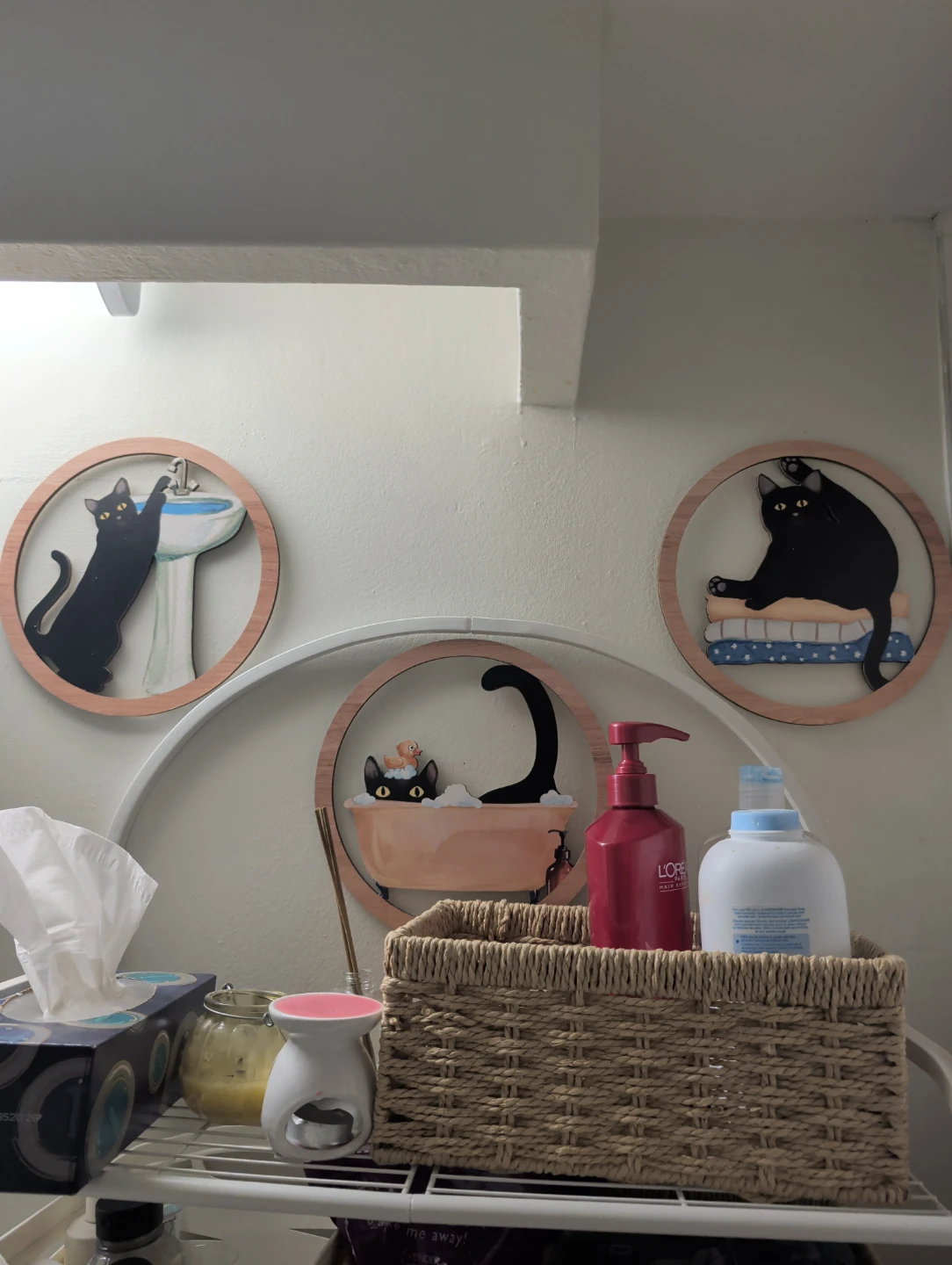 HPNIUB Funny Cat Bathroom Wall Decor Set - photo 3