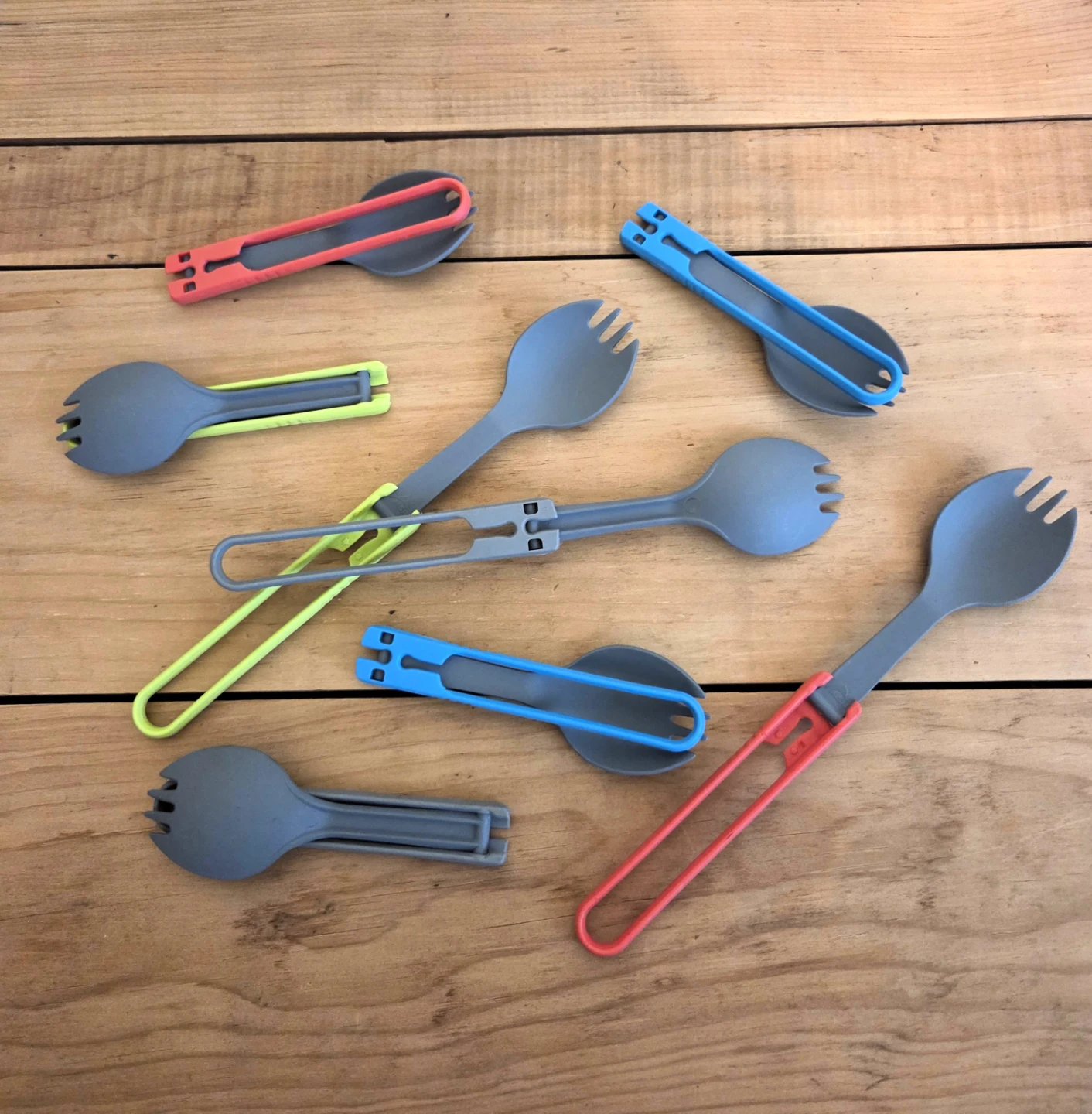 8 x New MSR Folding Spork Utensils