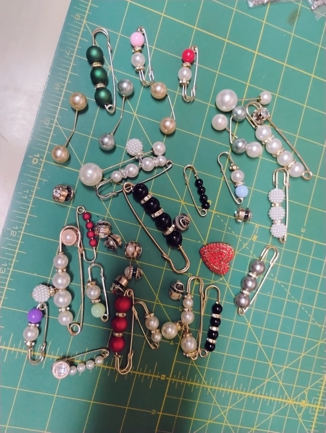 Assorted decorative pins and clasps - 50 cents for all!