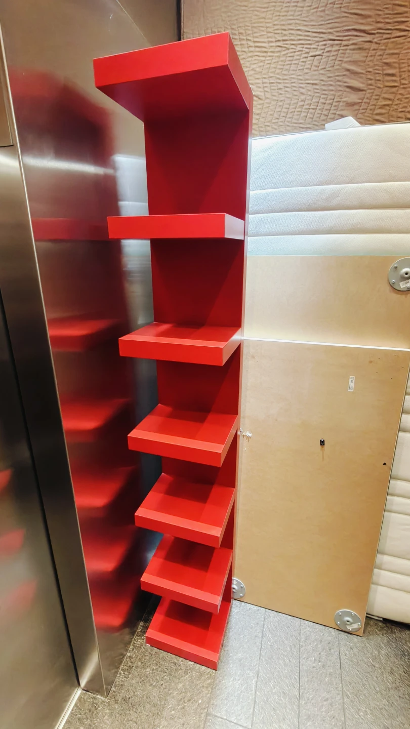 Red IKEA LACK Shelf Unit