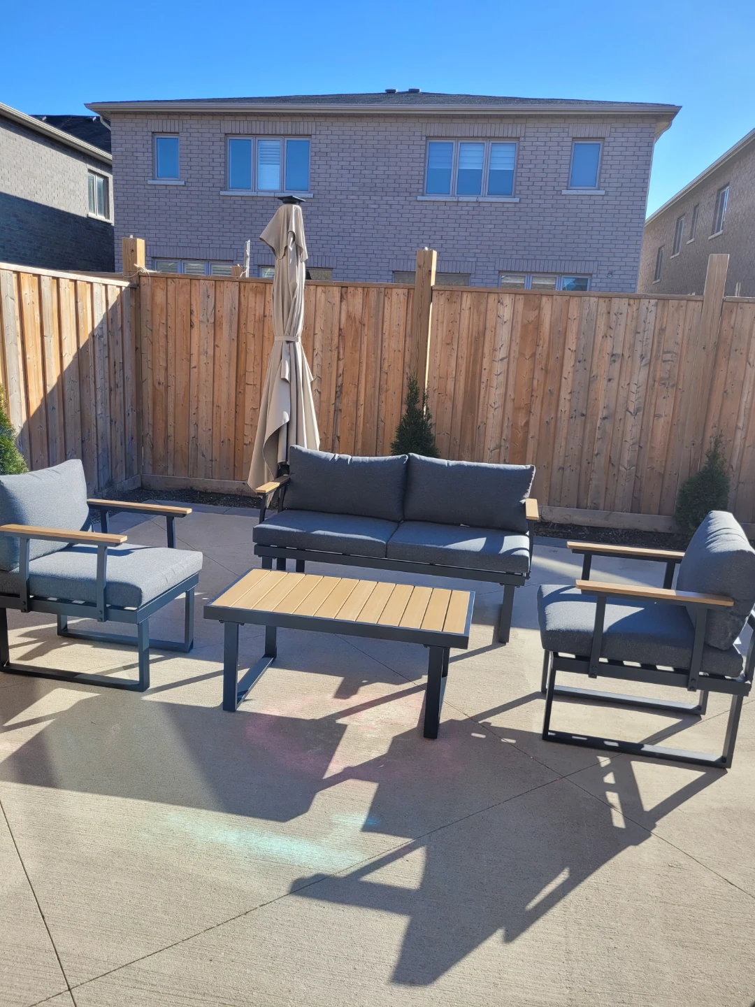 4-Piece Patio Furniture Set with Coffee Table - photo 3