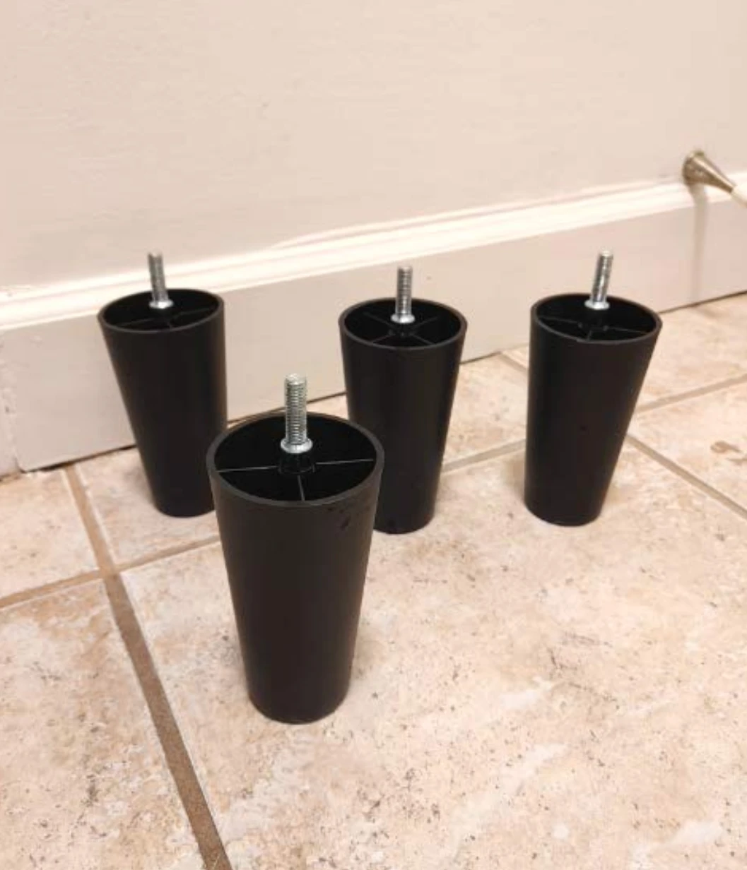 Set of 4 Black Furniture Legs - photo 2
