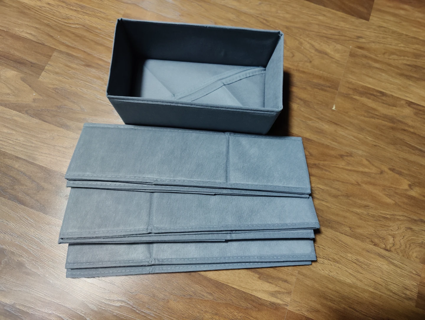 Grey Fabric Drawer Organizers Set - photo 2