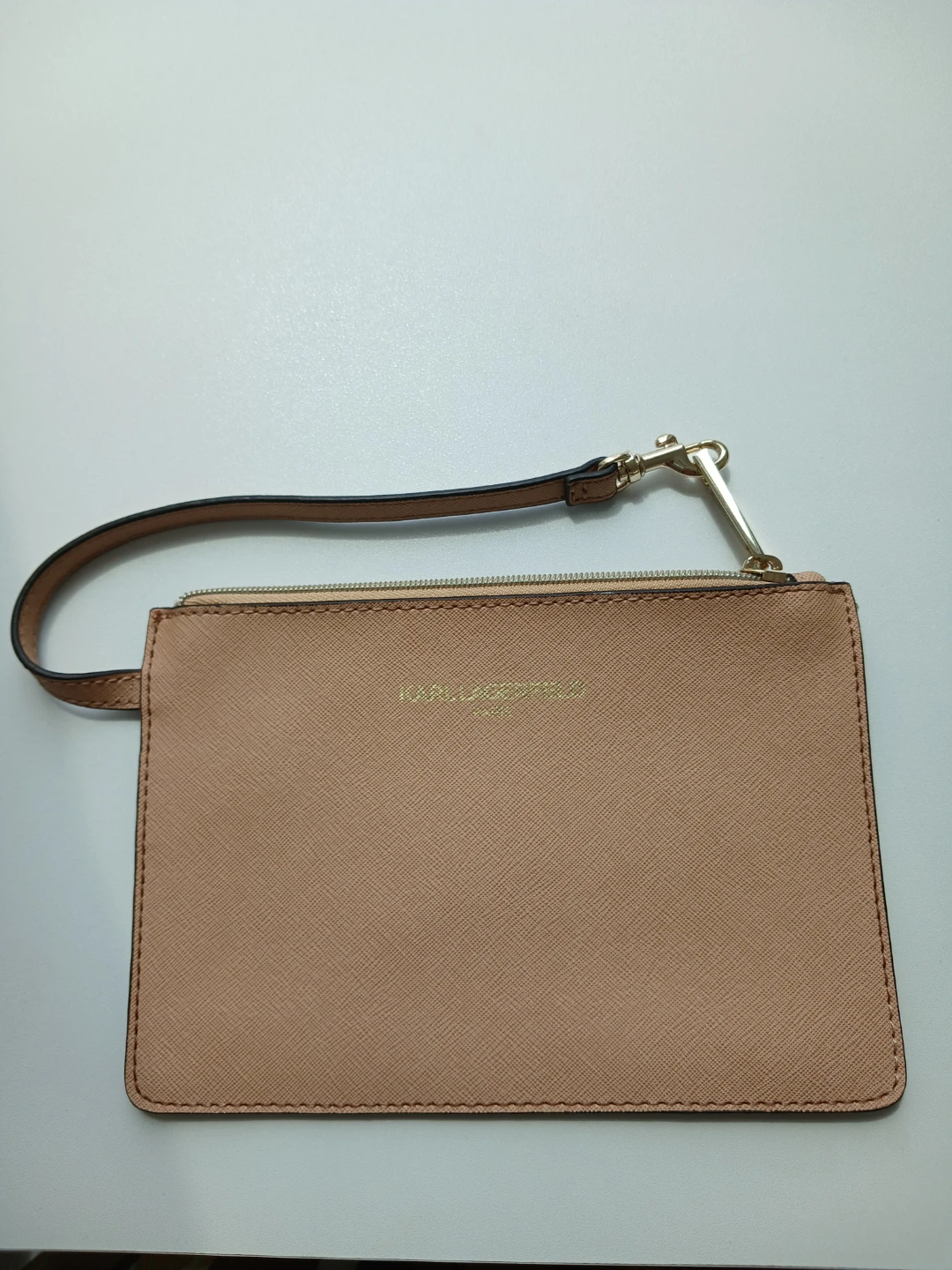 Karl Lagerfeld Wristlet Pouch - Nude