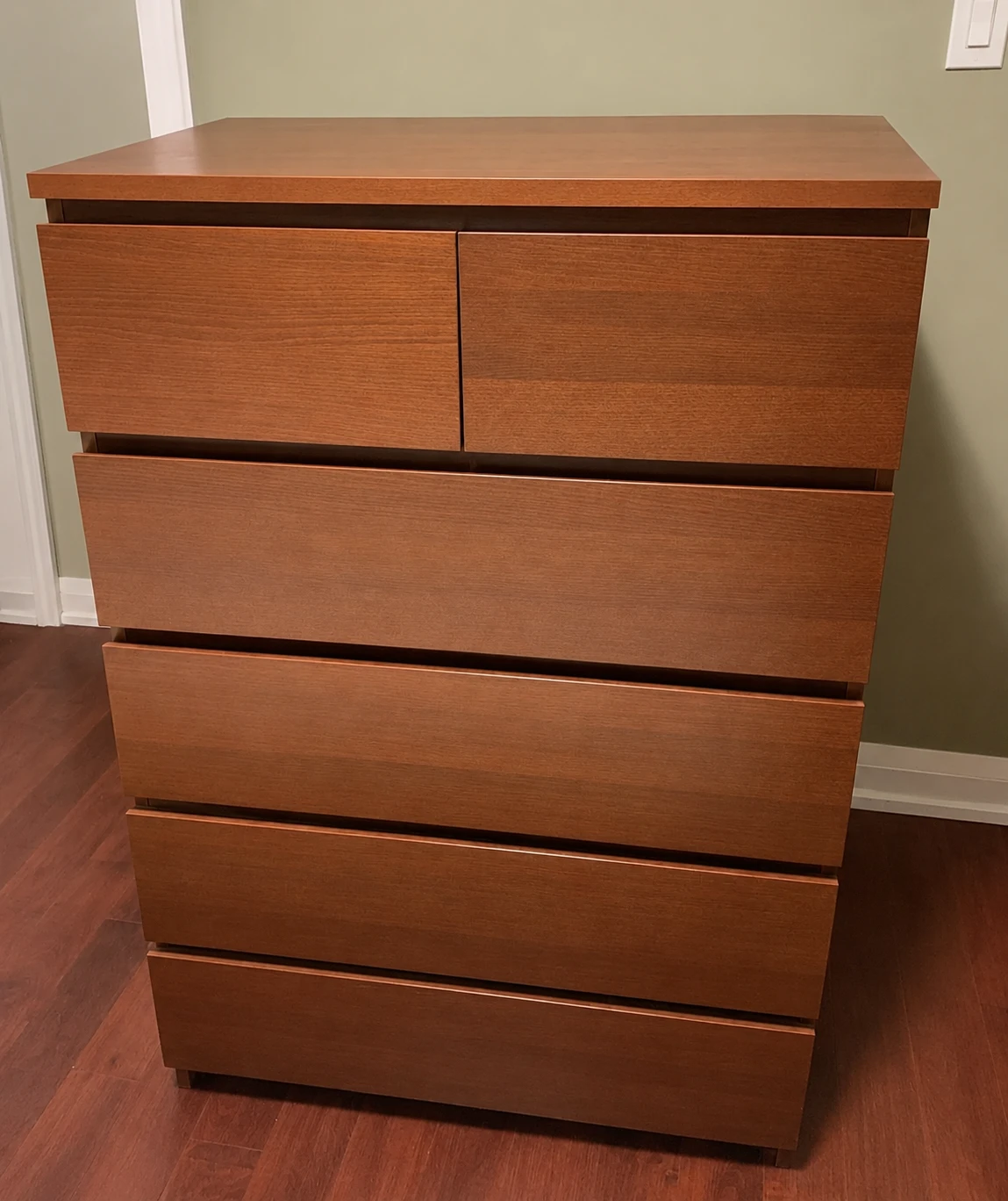 Brown 6-Drawer Dresser