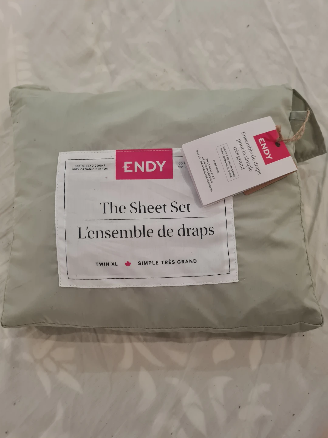 Endy The Sheet Set Twin XL - Light Green