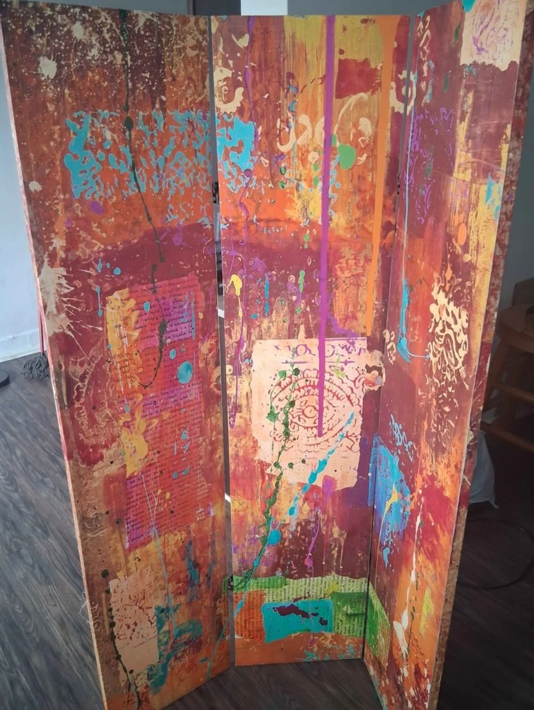 3-Panel Canvas Room Divider