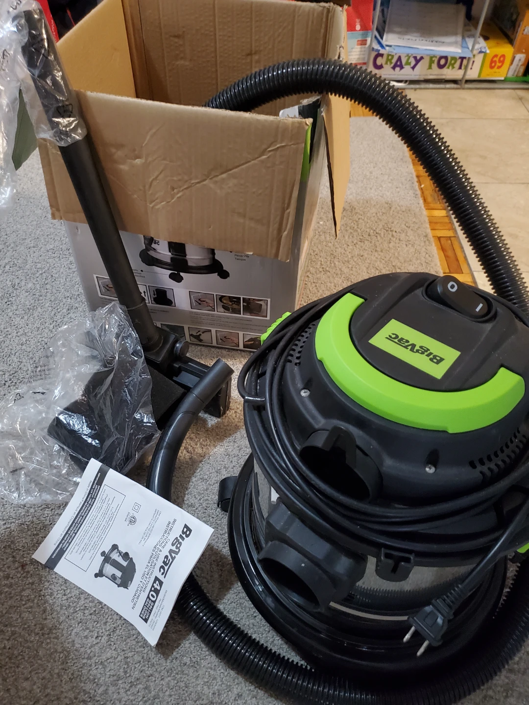 BigVac 4.0 Gallon Stainless Steel Wet/Dry Vacuum