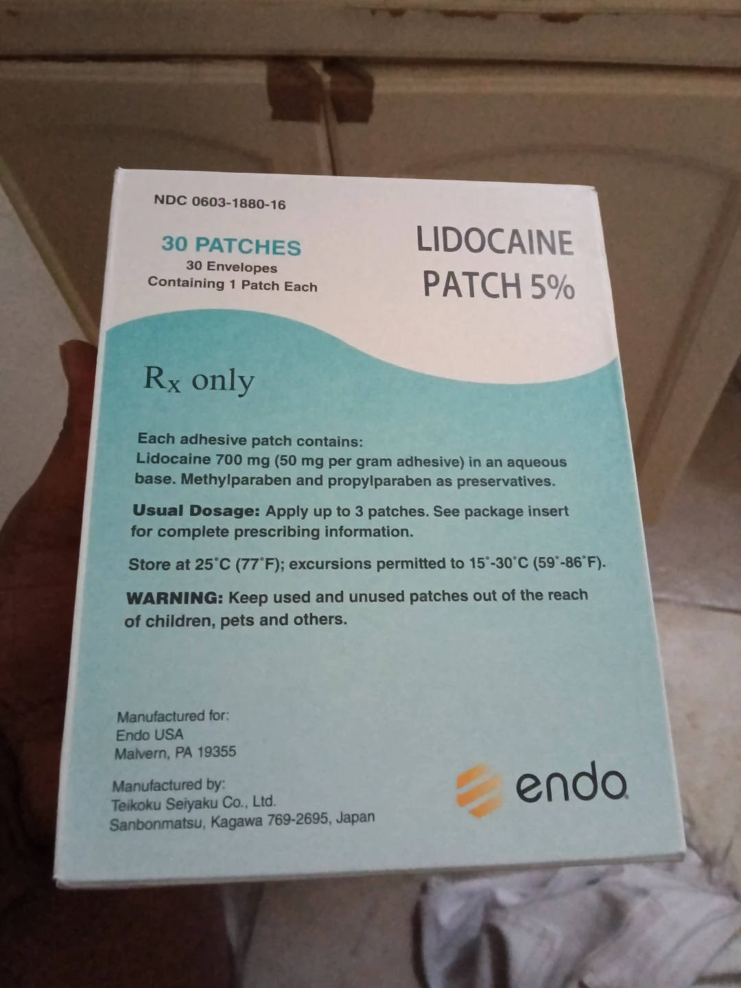 Lidocaine Patch 5% - 30 Patches